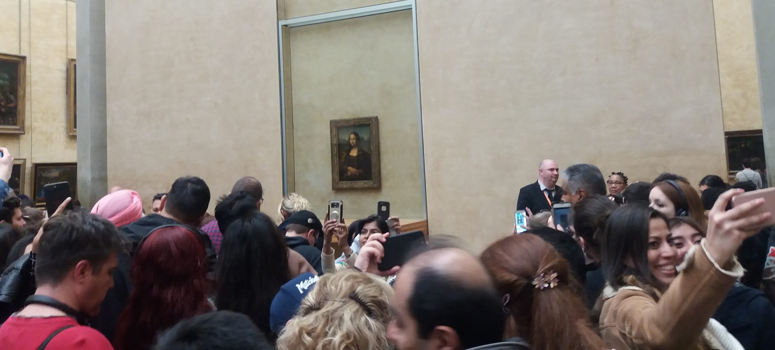 Da li je genijalni Leonardo očekivao "vezu sa ekonomijom", kad je kreirao zagonetni lik Mona Lize: Tiskanje u Luvru za selfi pred najčuvenijim portretom na svetu (Foto: R. Nikolić)