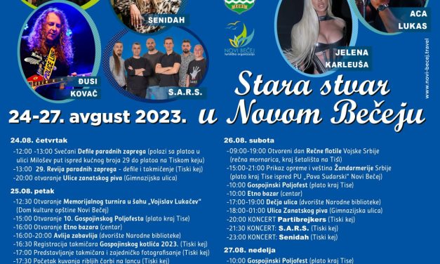 U Novom Bečeju: Gospojina 2023 – Koncerti, Poljofest, Kotlić i još mnogo toga