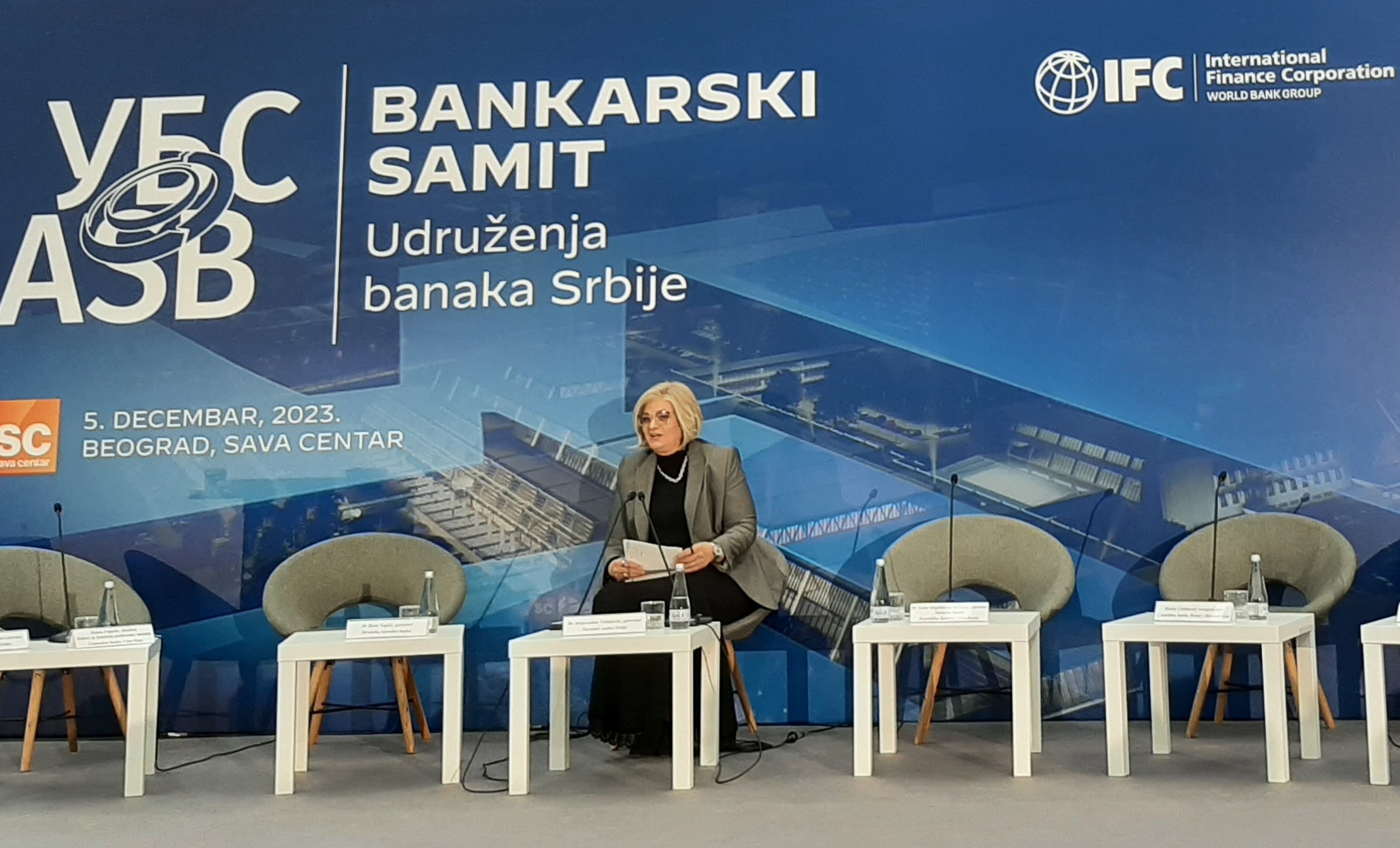 Jorgovanka Tabaković, guverner NBS na prvom Bankarskom Samitu u beogradskom Sava centru