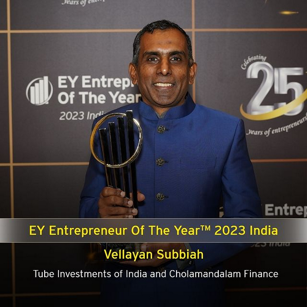 Indijac Velajan Subiah - je Preduzetnik godine za 2023. (Foto: EY/Instagram)