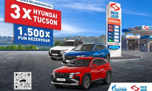 VELIKA NAGRADNA IGRA KOMPANIJE NIS: Tri Hyundai Tucson automobila i još 1.500 punih rezervoara goriva