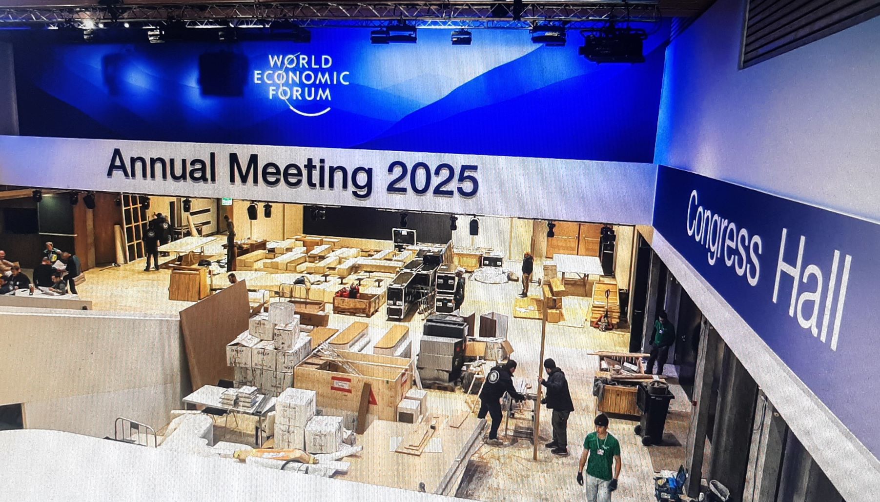 Davos 2025. - Opremanje kongresnih sala za januarski forum (Izvor: Press Media WEF)