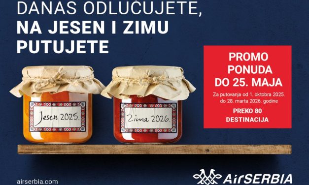 Er Srbija nudi povoljne karte za putovanja od 1. oktobra 2025. do 28. marta 2026.