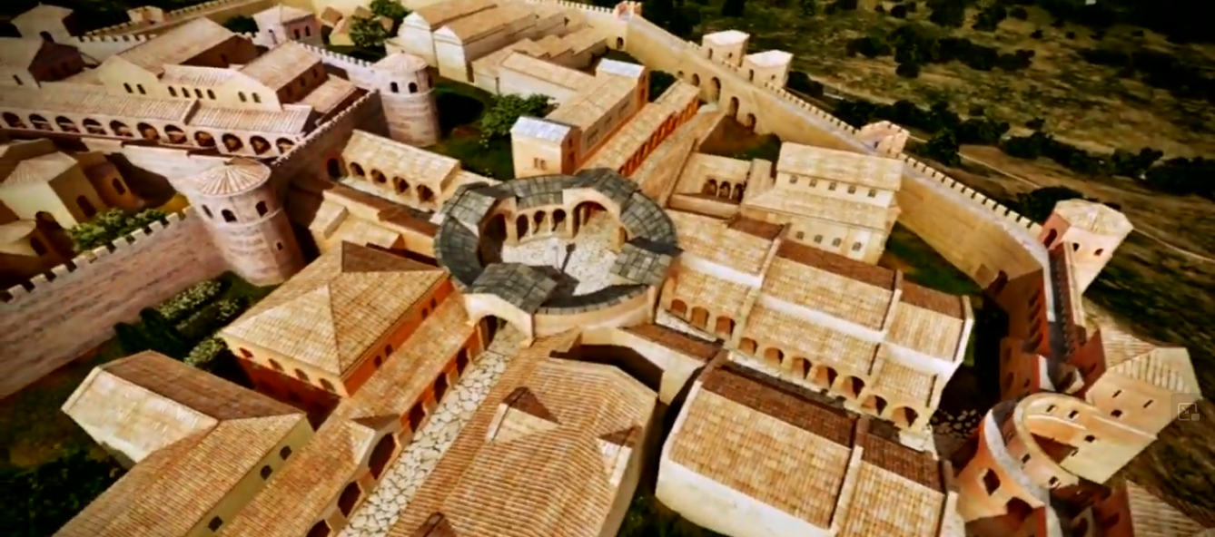 Caričin grad - akropolj, ulice i ostali objekti grada - 3D projekcija arhitekte dr Vladana Zdravkovića