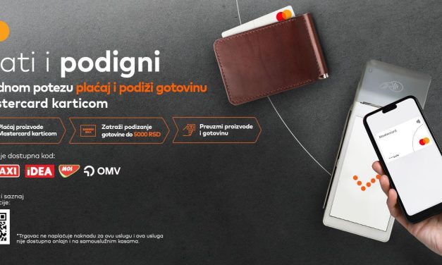 Podignite gotovinu dok plaćate Mastercard karticom
