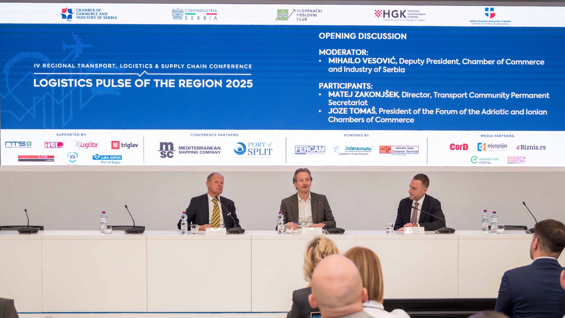 Diskusija na otvaranju skupa: Joze Tomaš, Mihailo Vesović, Matej Zakonjšek (Foto: Goran Zlatković)