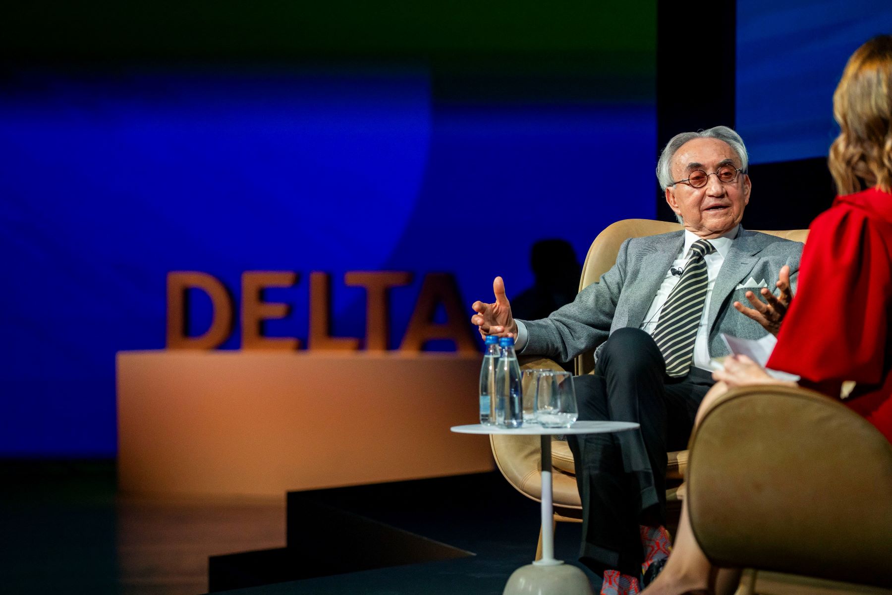 Miroslav Mišković u razgovoru sa Vesnom Damjanić, 4. februara 2026., na svečanosti povodom 35 godina od osnivanja kompanije Delta (Foto: Delta holding)