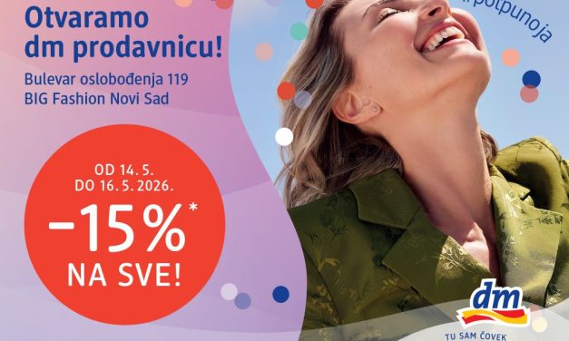 Uz najveću dm prodavnicu u Srbiji u Novom Sadu i donacija od milion dinara NURDORU
