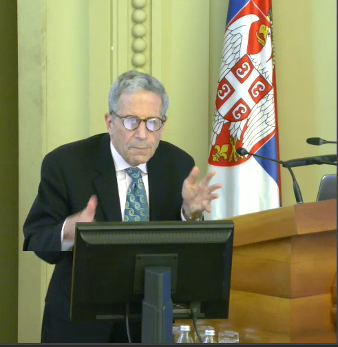 Profesor Erik Maskin na predavanju u SANU, 23. juna 2026. godine u Beogradu (Foto: R. Nikolić)