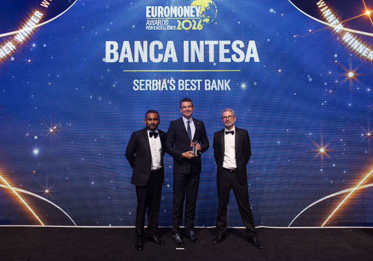 Darko Popović, predsednik Izvršnog odbora Banca Intesa u Srbiji, na svečanom uručenju priznanja Euromoney