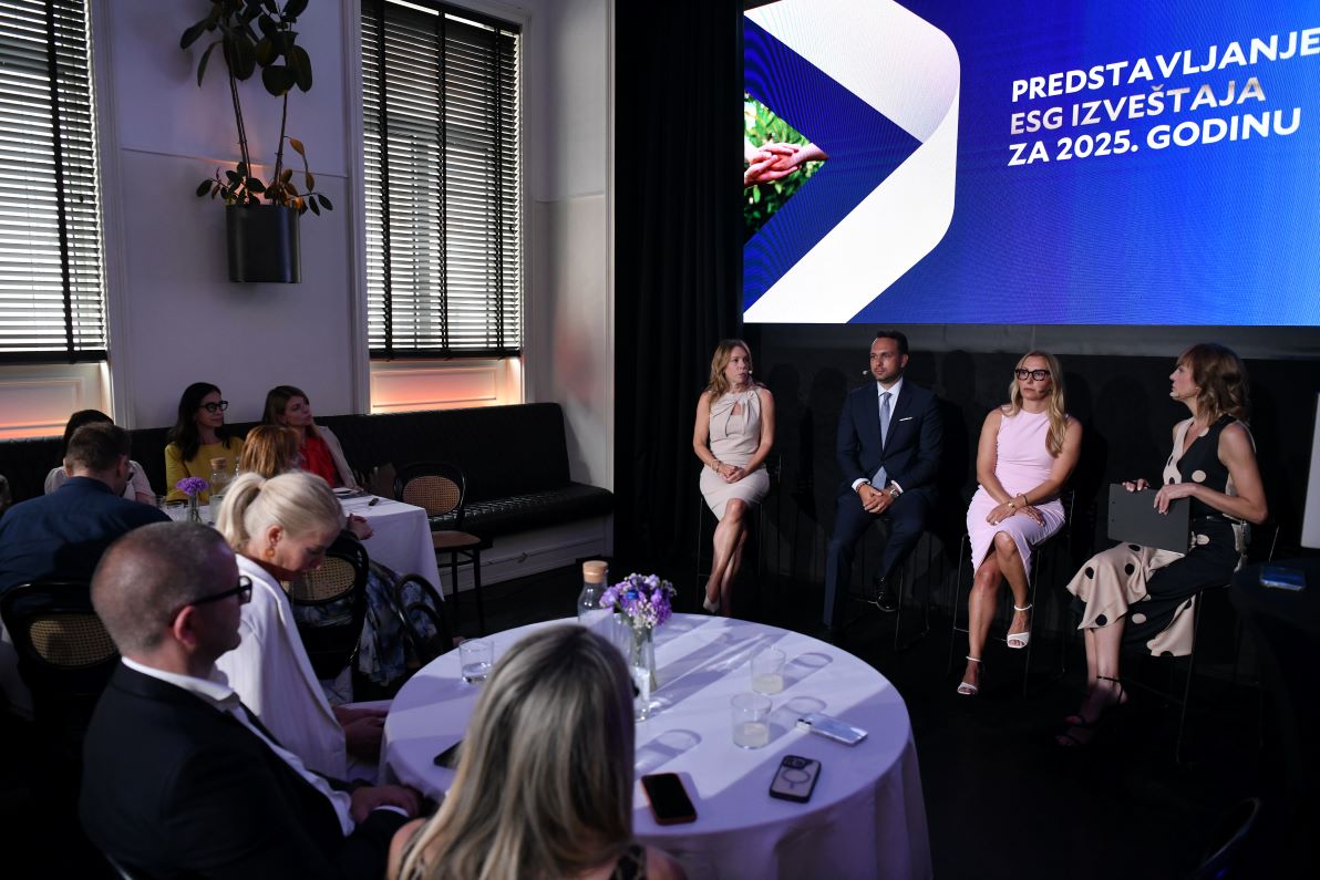 Učesnici panela „ESG u novom poslovnom okruženju: od obaveze do strateške prednosti“ (Foto: Delta Holding)